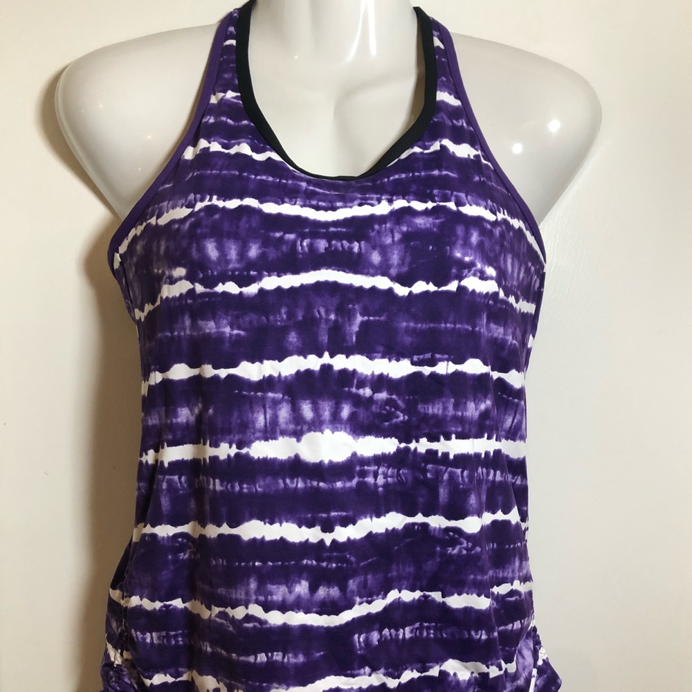 Athleta sports/swim shirt with pull string small